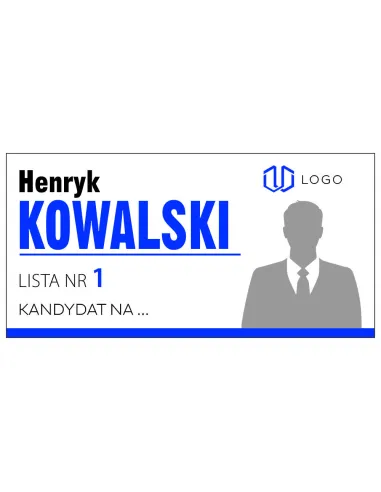 MAGNES na samochód 60x30 cm WYBORCZY DO PARLAMENTU - 100 szt