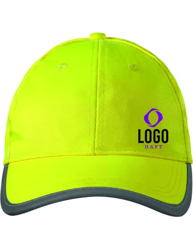 CZAPKA ODBLASKOWA FIRMOWA Z NADRUKIEM HAFTEM LOGO 30 SZTUK