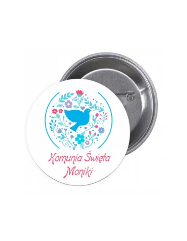 Przypinki buttony KOMUNIA ŚWIĘTA IMIĘ znaczki badziki z grafiką