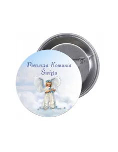 Przypinki buttony PIERWSZA KOMUNIA ŚWIĘTA  znaczki badziki z grafiką