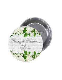 Przypinki buttony PIERWSZA KOMUNIA ŚWIĘTA znaczki badziki z grafiką