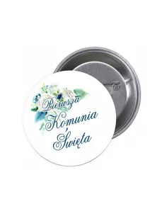 Przypinki buttony PIERWSZA KOMUNIA ŚWIĘTA znaczki badziki z grafiką