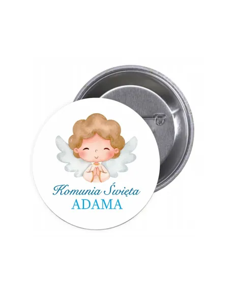 Przypinki buttony KOMUNIA ŚWIĘTA IMIĘ znaczki badziki z grafiką