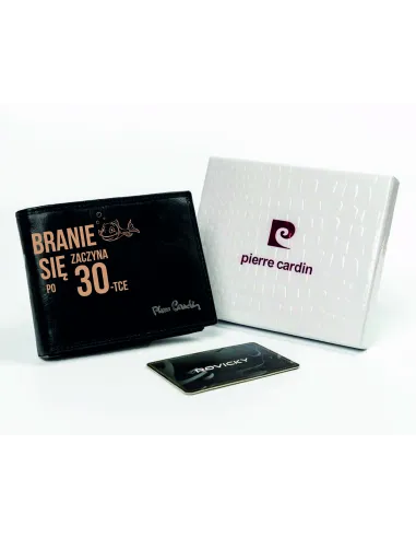 Portfel z grawerem Pierre Cardin duży WYBÓR WZORÓW