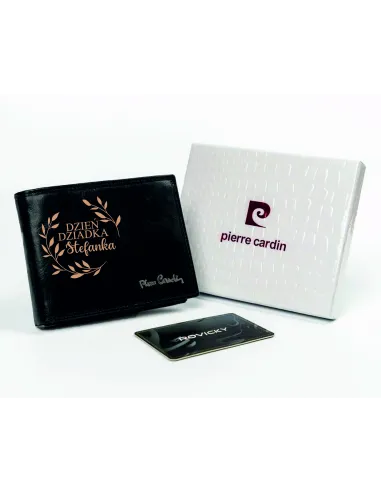 Portfel z grawerem Pierre Cardin duży WYBÓR WZORÓW prezent dla dziadka