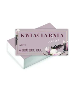 Wizytówki firmowe Foliowane GOTOWY PROJEKT 1000 szt. KWIACIARNIA