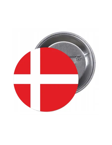 Przypinki buttony FLAGA DANIA znaczki badziki z grafiką