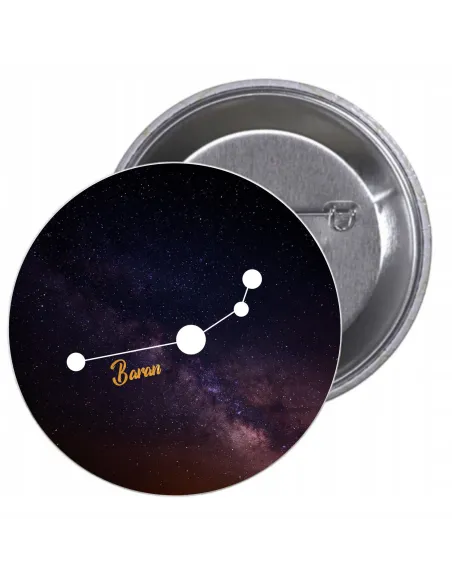 Przypinki buttony ZNAK ZODIAKU BARAN znaczki badziki z grafiką