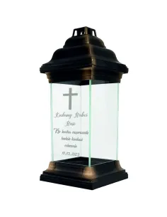 Personalizowany znicz kapliczka z grawerem dla BABCI z imieniem TWÓJ NAPIS