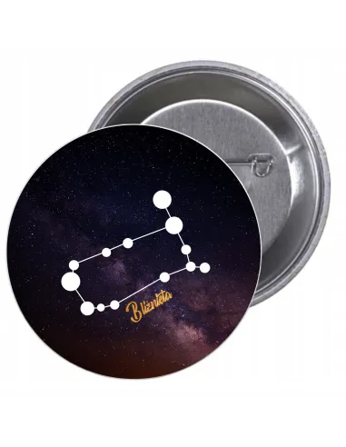 Przypinki buttony ZNAK ZODIAKU BLIŹNIĘTA znaczki badziki z grafiką