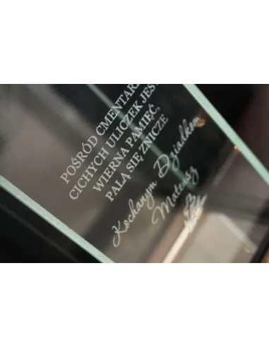 Personalizowany ZNICZ kapliczka z grawerem dla KOCHANEGO SYNA z dedykacją