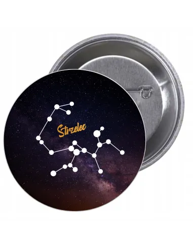 Przypinki buttony ZNAK ZODIAKU STRZELEC znaczki badziki z grafiką