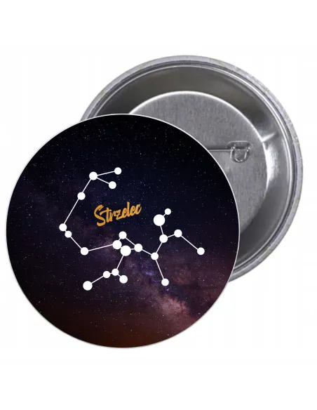 Przypinki buttony ZNAK ZODIAKU STRZELEC znaczki badziki z grafiką
