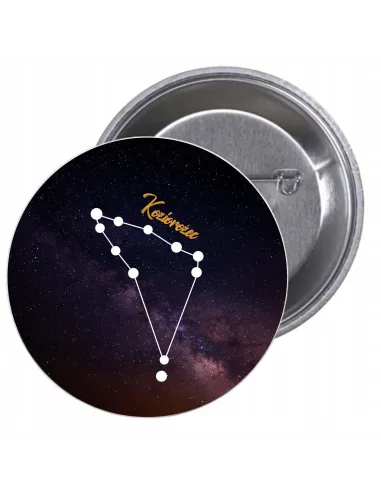 Przypinki buttony ZNAK ZODIAKU KOZIOROŻEC znaczki badziki z grafiką