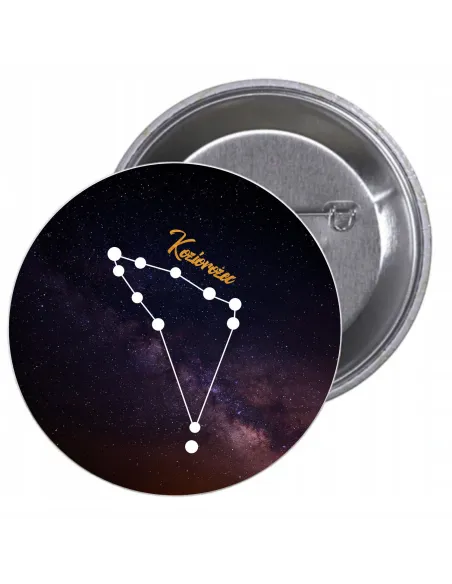 Przypinki buttony ZNAK ZODIAKU KOZIOROŻEC znaczki badziki z grafiką