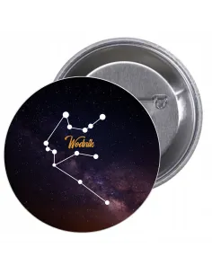 Przypinki buttony ZNAK ZODIAKU WODNIK znaczki badziki z grafiką