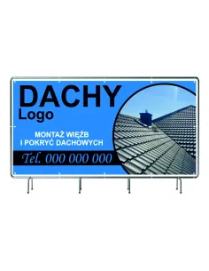 BANER REKLAMOWY na siatce mesh 200x100 cm gotowy projekt POKRYCIA DACHOWE