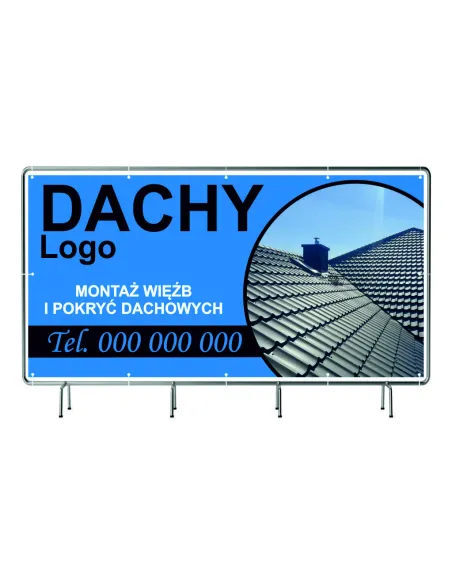 BANER REKLAMOWY na siatce mesh 200x100 cm gotowy projekt POKRYCIA DACHOWE