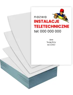 Ulotki A6 5000 szt INSTALACJE TELETECHNICZNE reklamowe + PROJEKT GRATIS