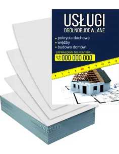 Ulotki A6 5000 szt reklamowe USŁUGI OGÓLNOBUDOWLANE + PROJEKT GRATIS
