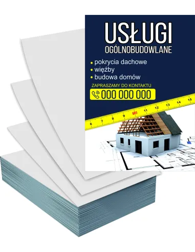 Ulotki A6 5000 szt reklamowe USŁUGI OGÓLNOBUDOWLANE + PROJEKT GRATIS