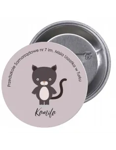Przypinki buttony PRZEDSZKOLE IMIĘ NIETOPERZ znaczki badziki z grafiką