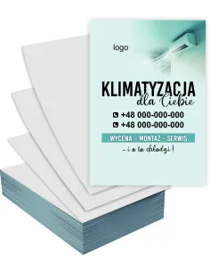 Ulotki A6 5000 szt reklamowe KLIMATYZACJA + PROJEKT GRATIS