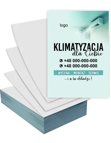 Ulotki A6 5000 szt reklamowe KLIMATYZACJA + PROJEKT GRATIS