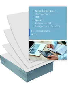 Ulotki A6 1000 szt reklamowe firmowe BIURO RACHUNKOWE + PROJEKT GRATIS