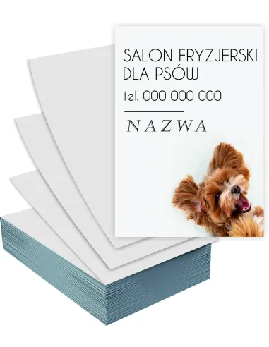 Ulotki A6 100 szt reklamowe firmowe SALON FRYZJERSKI DLA PSÓW + PROJEKT GRATIS