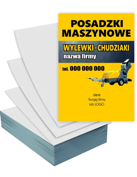 Ulotki A5 100szt reklamowe firmowe POSADZKI MASZYNOWE + PROJEKT GRATIS