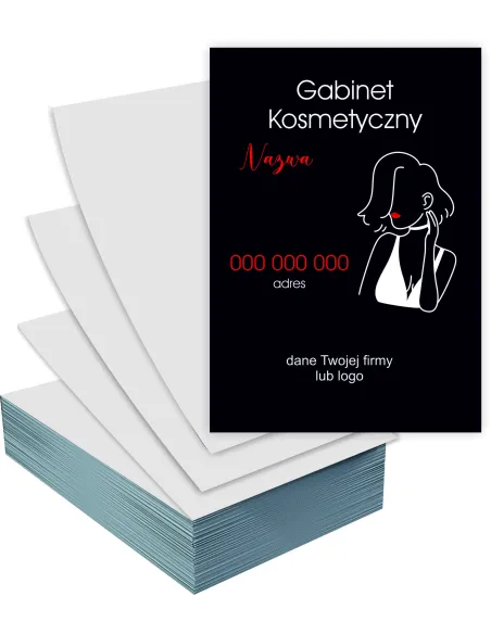 Ulotki A5 100 sztuk reklamowe firmowe GABINET KOSMETYCZNY + PROJEKT GRATIS