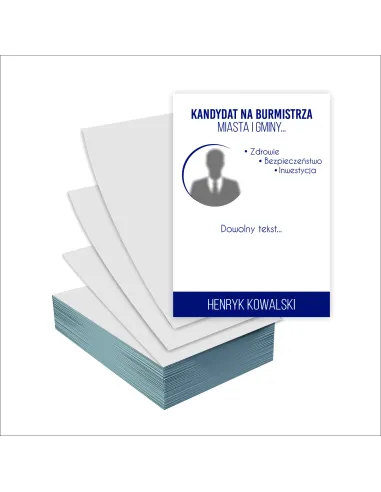 Ulotki A6 wyborcze 100 szt WYBORY NA BURMISTRZA GMINY MIASTA + PROJEKT