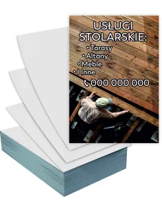 Ulotki A5 100 sztuk reklamowe firmowe USŁUGI STOLARSKIE + PROJEKT GRATIS