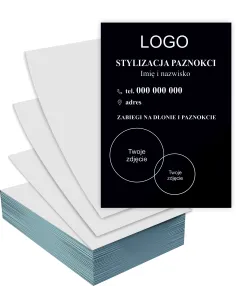 Ulotki A5 5000 sztuk reklamowe firmowe USŁUGI STYLIZACJI PAZNOKCI + PROJEKT GRATIS