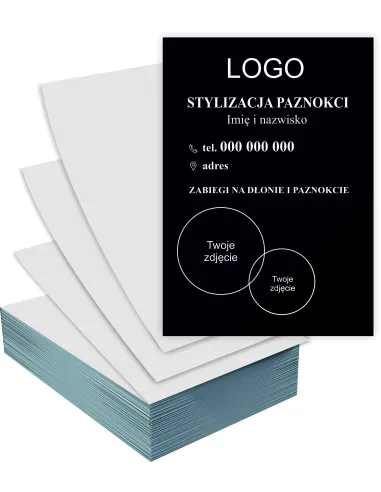 Ulotki A5 5000 sztuk reklamowe firmowe USŁUGI STYLIZACJI PAZNOKCI + PROJEKT GRATIS