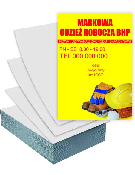 Ulotki A5 5000 sztuk reklamowe firmowe MARKOWA ODZIEŻ ROBOCZA + PROJEKT GRATIS