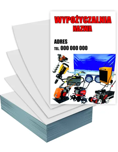 Ulotki A4 5000 sztuk reklamowe firmowe WYPOŻYCZALNIA + PROJEKT GRATIS