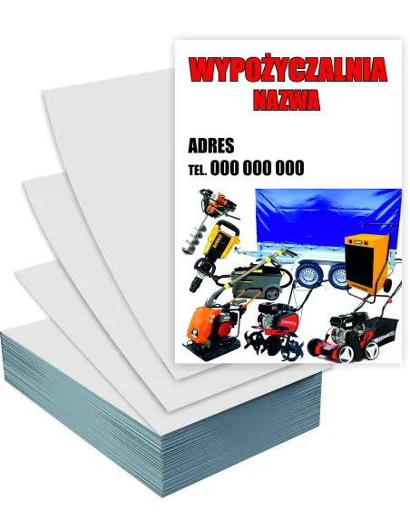 Ulotki A4 5000 sztuk reklamowe firmowe WYPOŻYCZALNIA + PROJEKT GRATIS