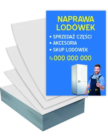 Ulotki A4 1000 sztuk reklamowe firmowe NAPRAWA LODÓWEK + PROJEKT GRATIS