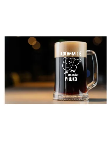 KUFEL do Piwa z GRAWEREM PREZENT na Walentynki z napisem Kocham Cię