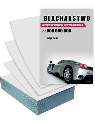 Ulotki A4 100 sztuk reklamowe firmowe BLACHARSTWO + PROJEKT GRATIS