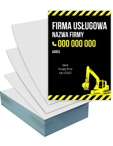 Ulotki A4 100 sztuk reklamowe firmowe FIRMA USŁUGOWA + PROJEKT GRATIS