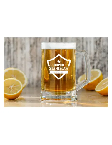 KUFEL do Piwa z GRAWEREM PREZENT dla Super Faceta z imieniem