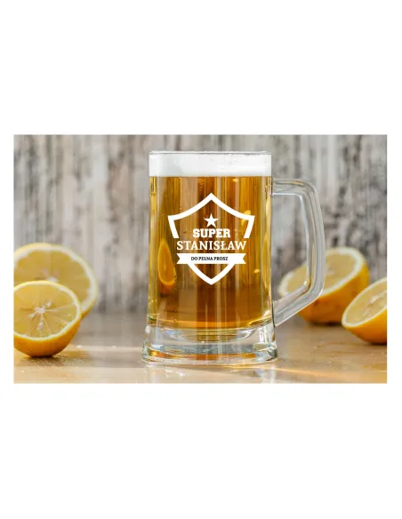 KUFEL do Piwa z GRAWEREM PREZENT dla Super Faceta z imieniem