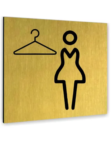 Tabliczka SZATNIA DAMSKA TEKST DOWOLNY TEKST NAPIS Tablica nierdzewna PIKTOGRAM ALUMINIUM