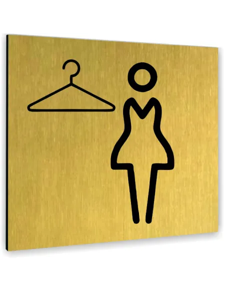 Tabliczka SZATNIA DAMSKA TEKST DOWOLNY TEKST NAPIS Tablica nierdzewna PIKTOGRAM ALUMINIUM