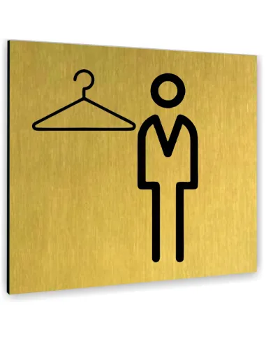 Tabliczka SZATNIA MĘSKA TEKST DOWOLNY TEKST NAPIS Tablica nierdzewna PIKTOGRAM ALUMINIUM