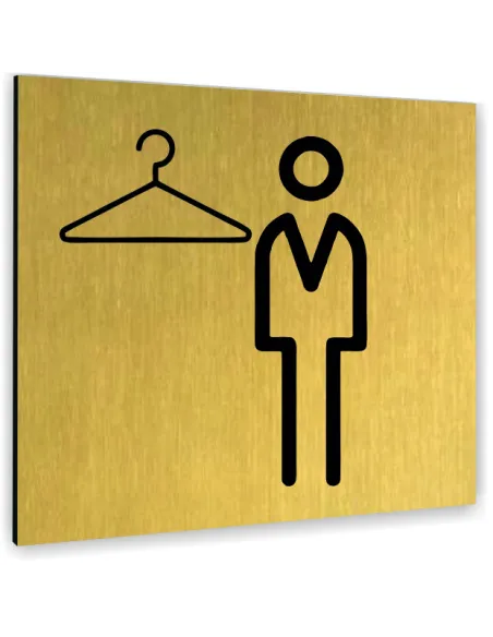 Tabliczka SZATNIA MĘSKA TEKST DOWOLNY TEKST NAPIS Tablica nierdzewna PIKTOGRAM ALUMINIUM