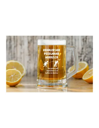 Kufel do Piwa z grawerem dedykacją kawalerskie